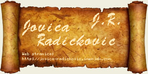 Jovica Radičković vizit kartica